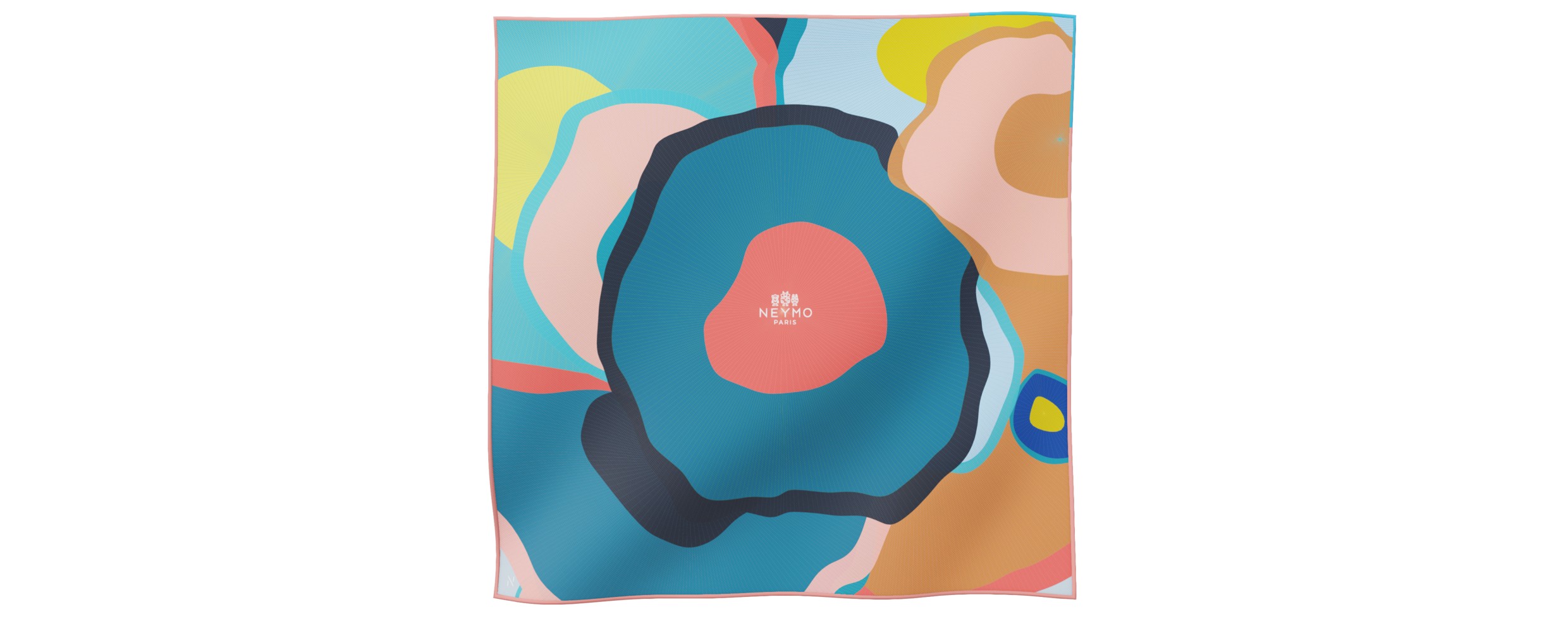 "Les ombrelles" square 45 scarf