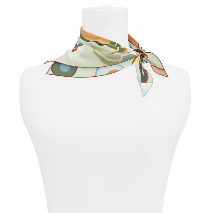 "Les ombrelles" square 45 scarf