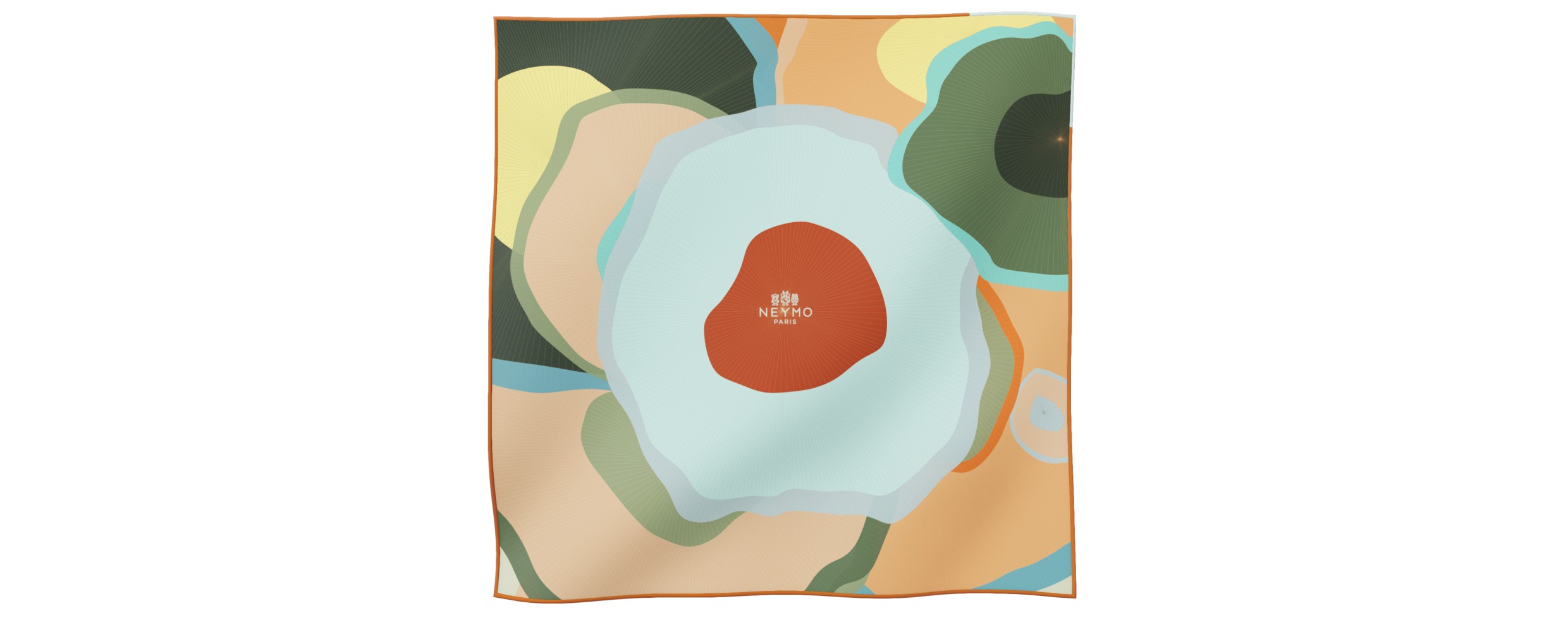 "Les ombrelles" square 45 scarf