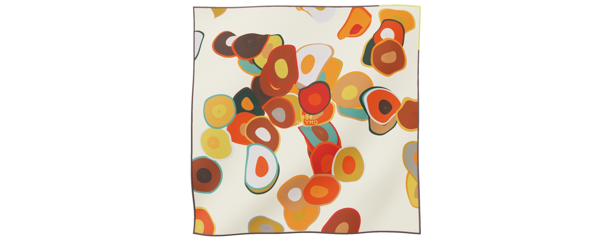 "Les ombrelles" square 45 scarf