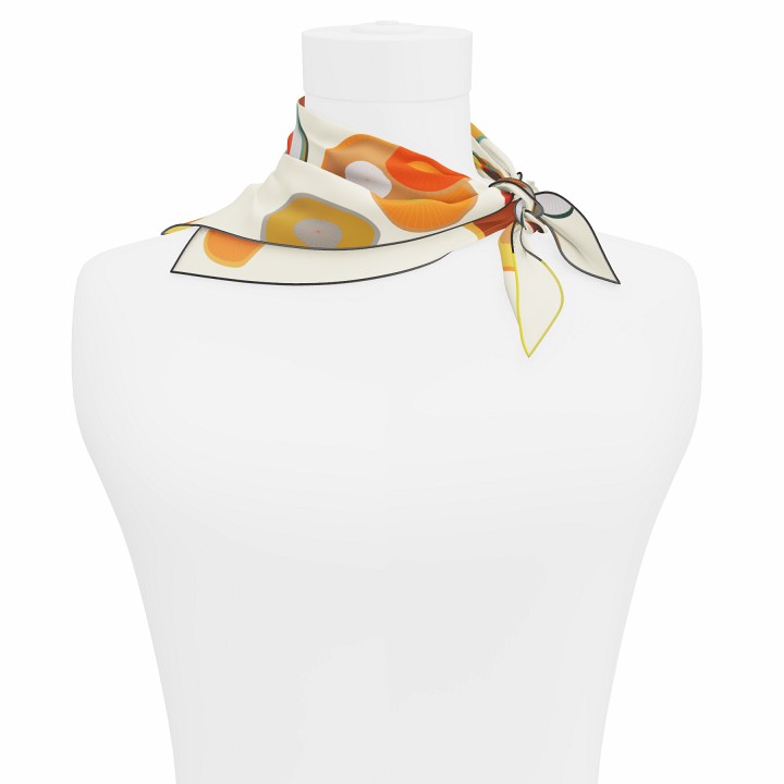 "Les ombrelles" square 45 scarf