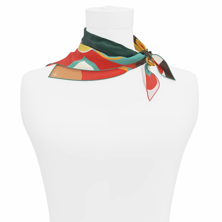 "Les ombrelles" square 45 scarf