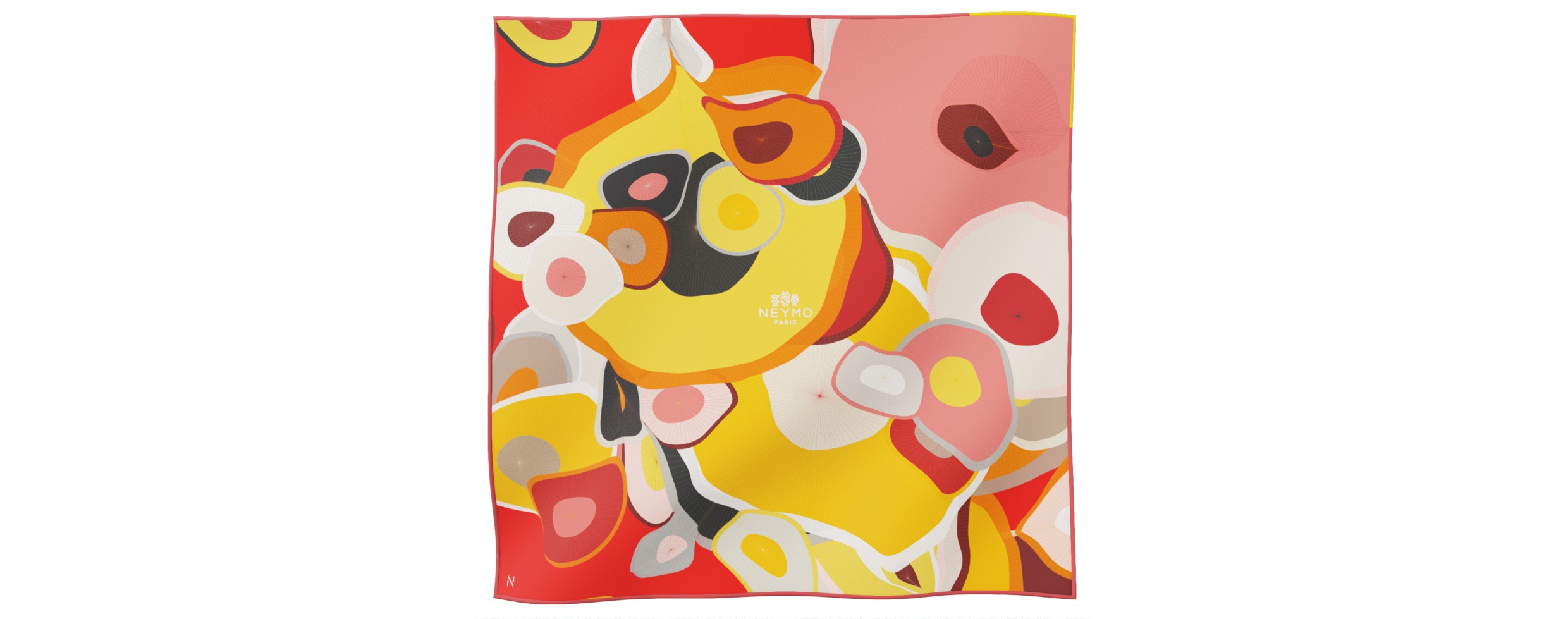 "Les ombrelles" square 45 scarf