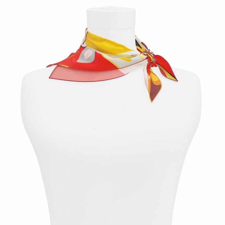 "Les ombrelles" square 45 scarf