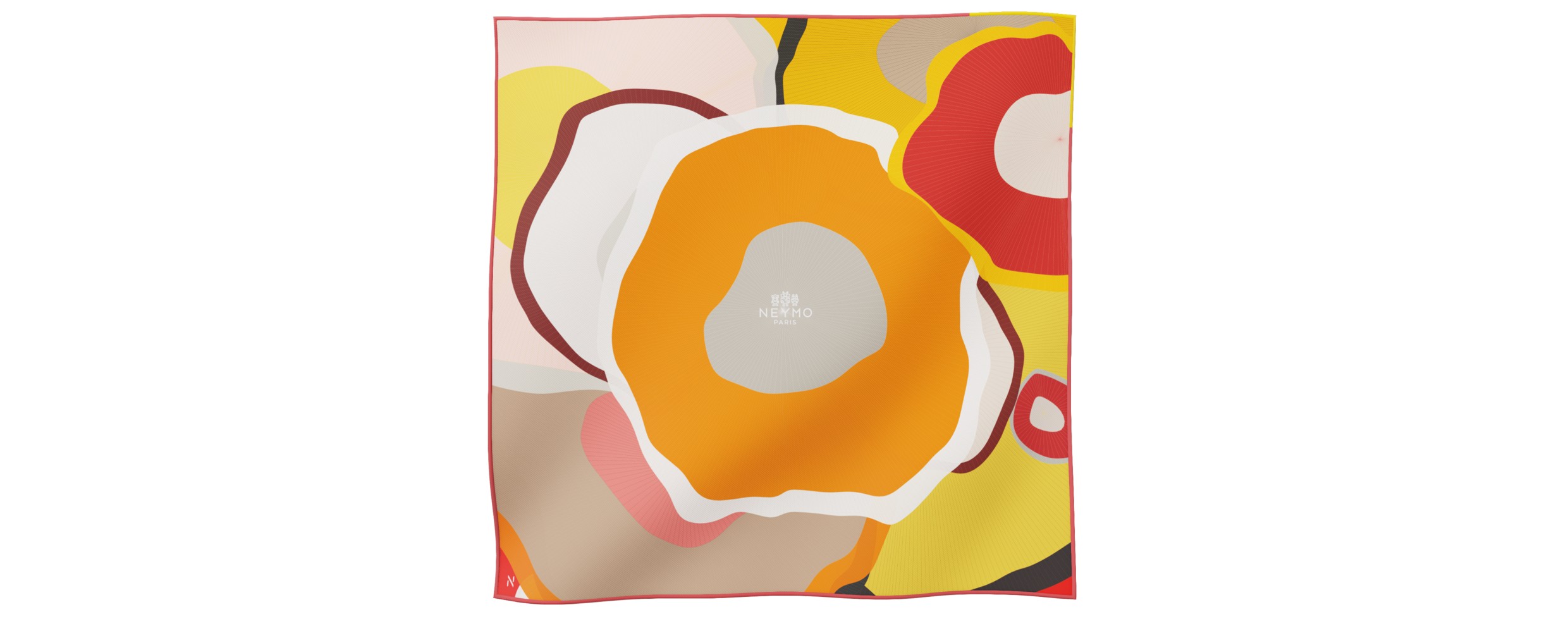 "Les ombrelles" square 45 scarf