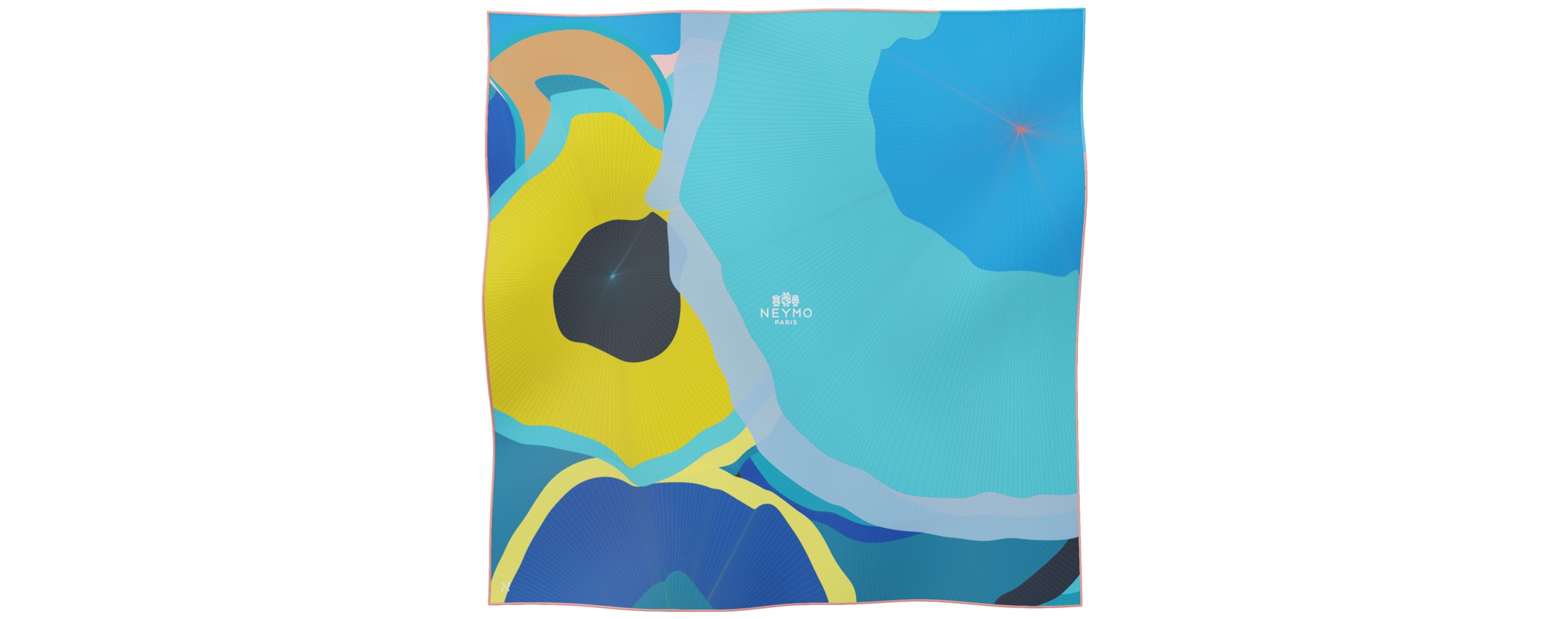 "Les ombrelles" square 70 scarf