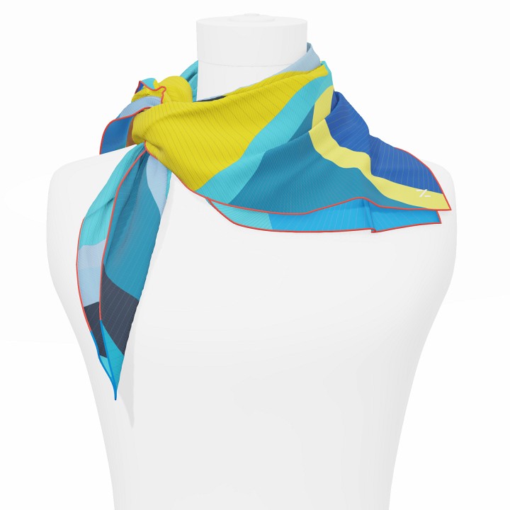 "Les ombrelles" square 70 scarf
