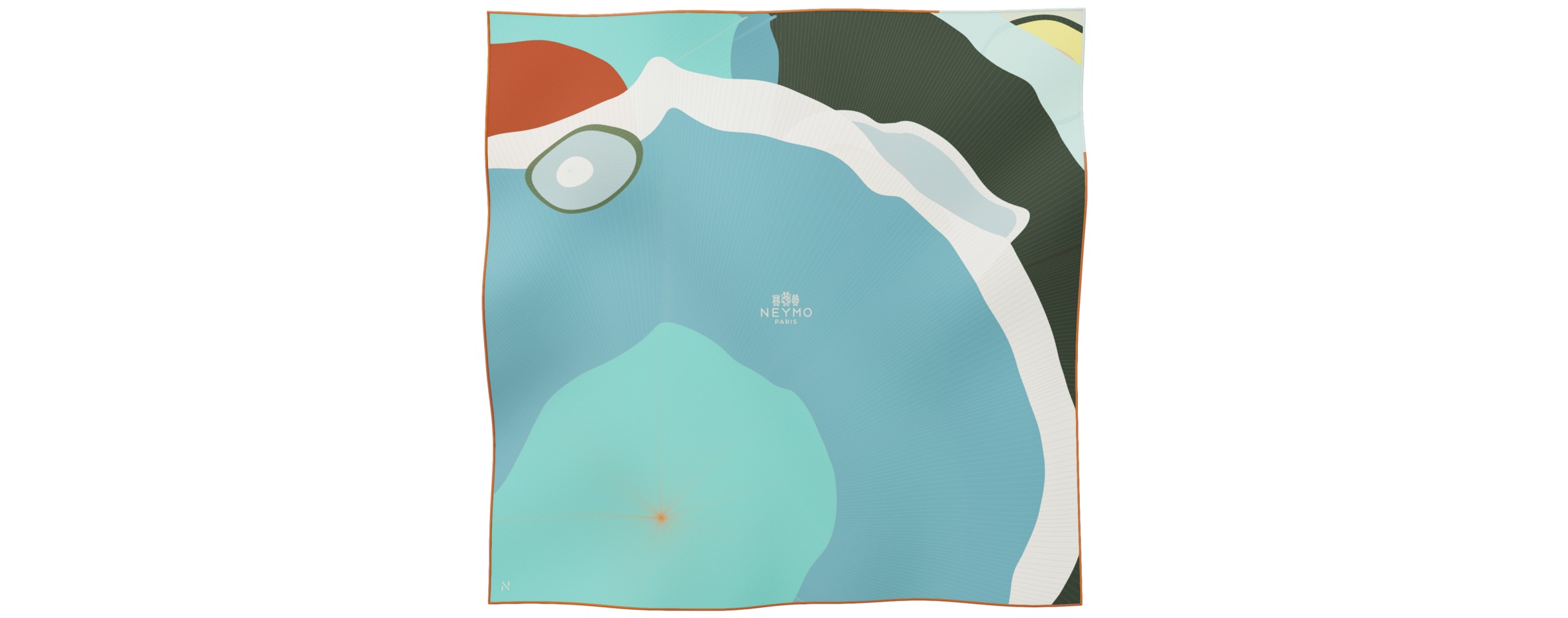 "Les ombrelles" square 70 scarf