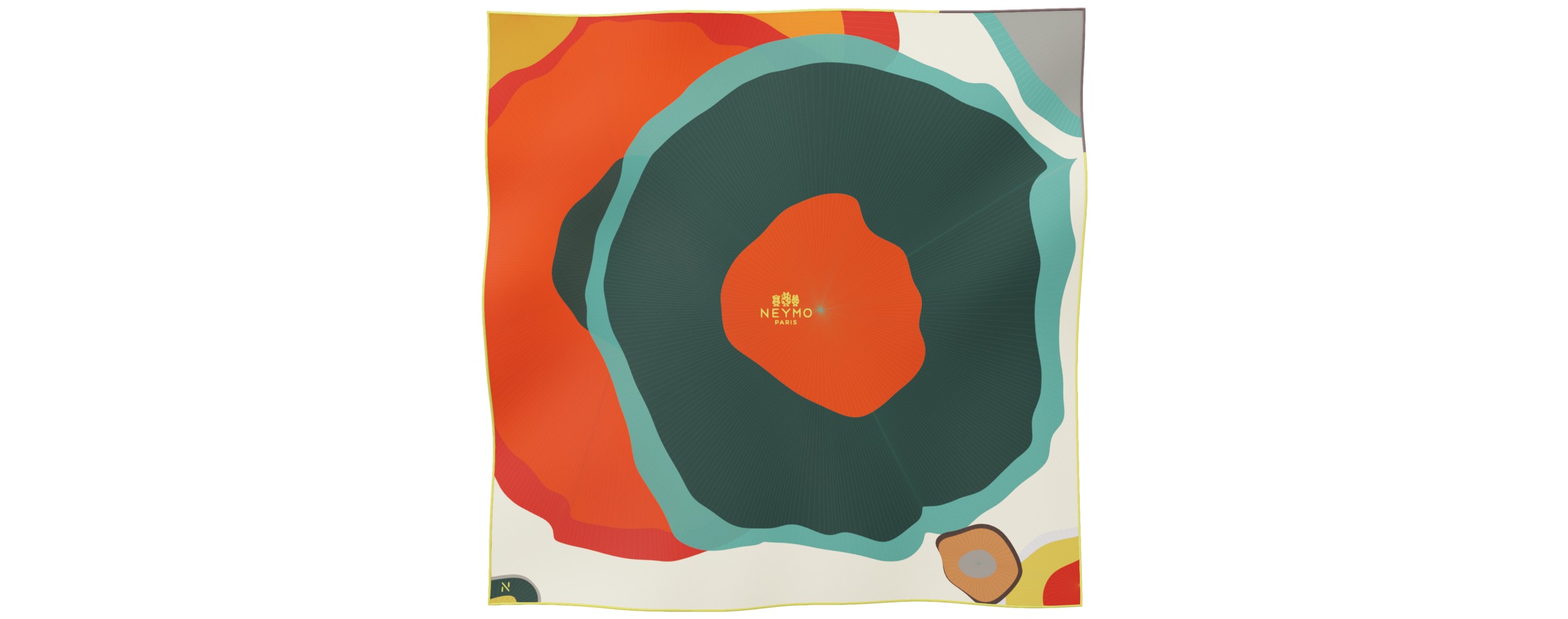 "Les ombrelles" square 70 scarf