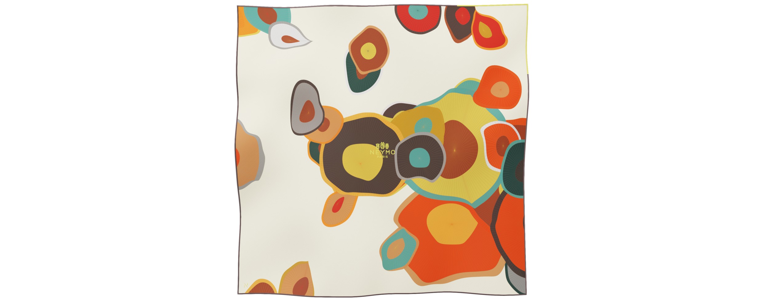 "Les ombrelles" square 70 scarf