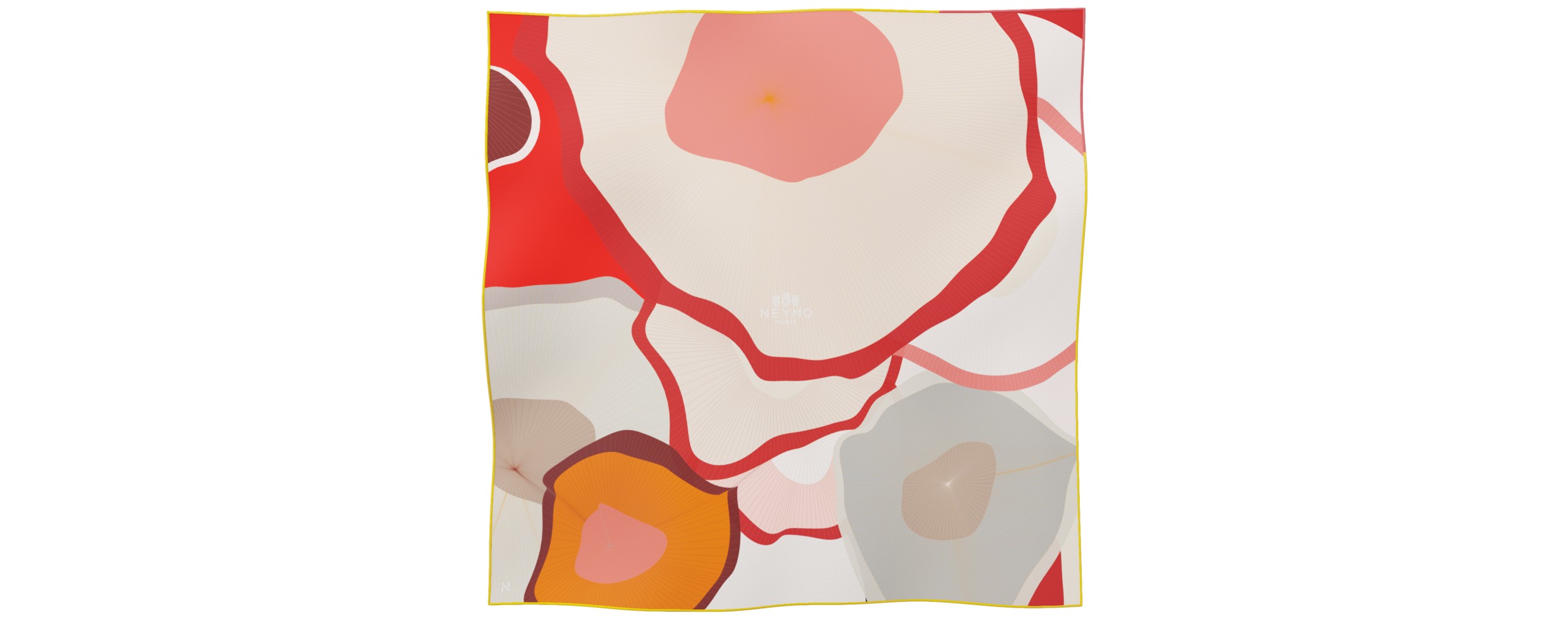 "Les ombrelles" square 70 scarf