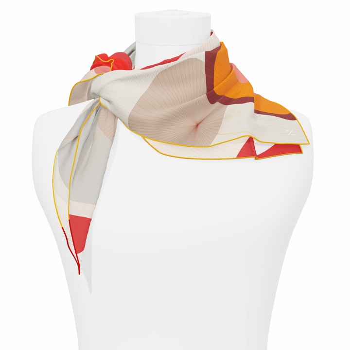"Les ombrelles" square 70 scarf