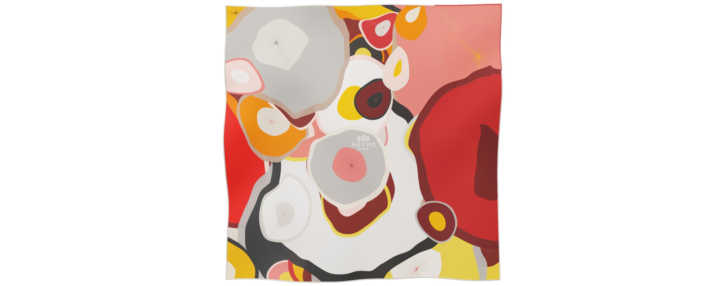 "Les ombrelles" square 70 scarf