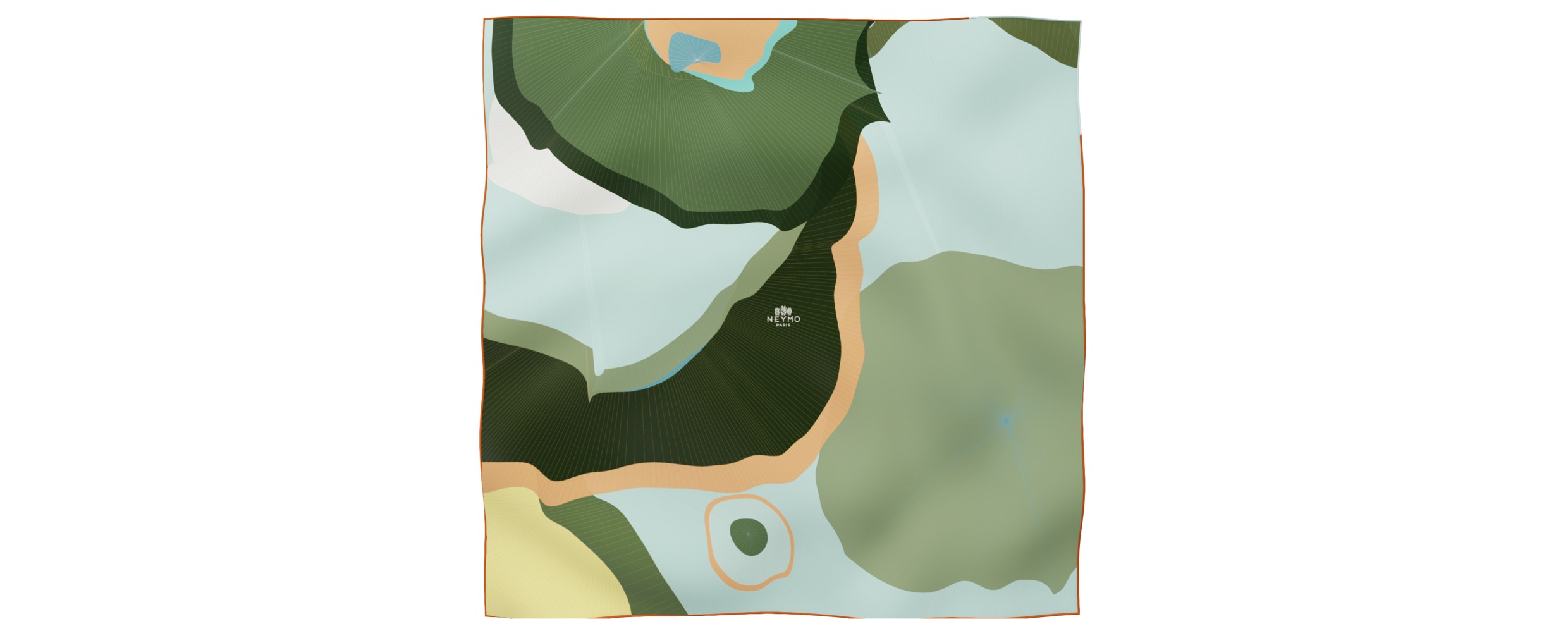 "Les ombrelles" square 90 scarf