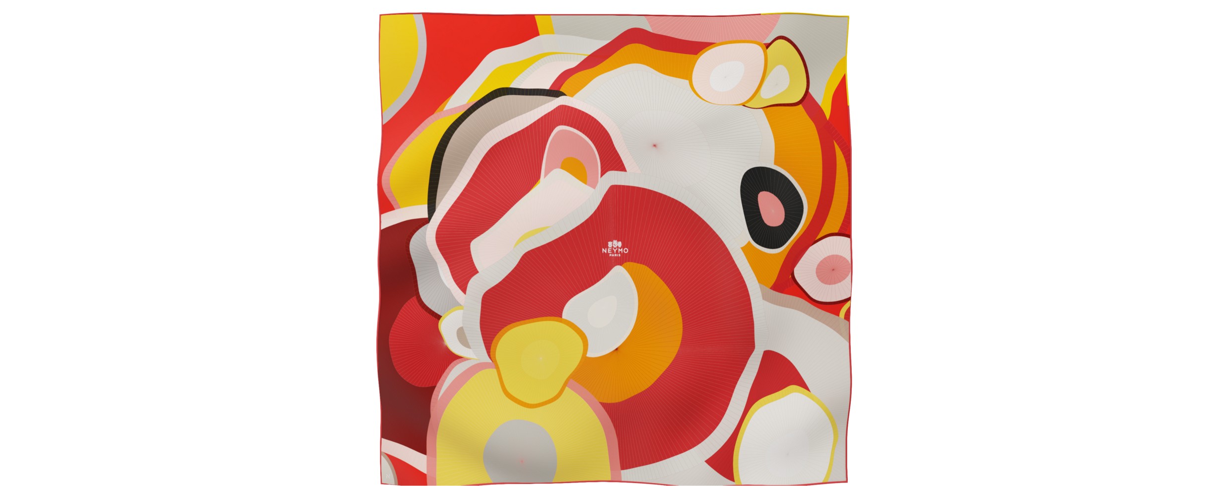 "Les ombrelles" square 90 scarf