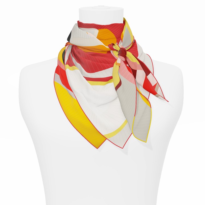 "Les ombrelles" square 90 scarf