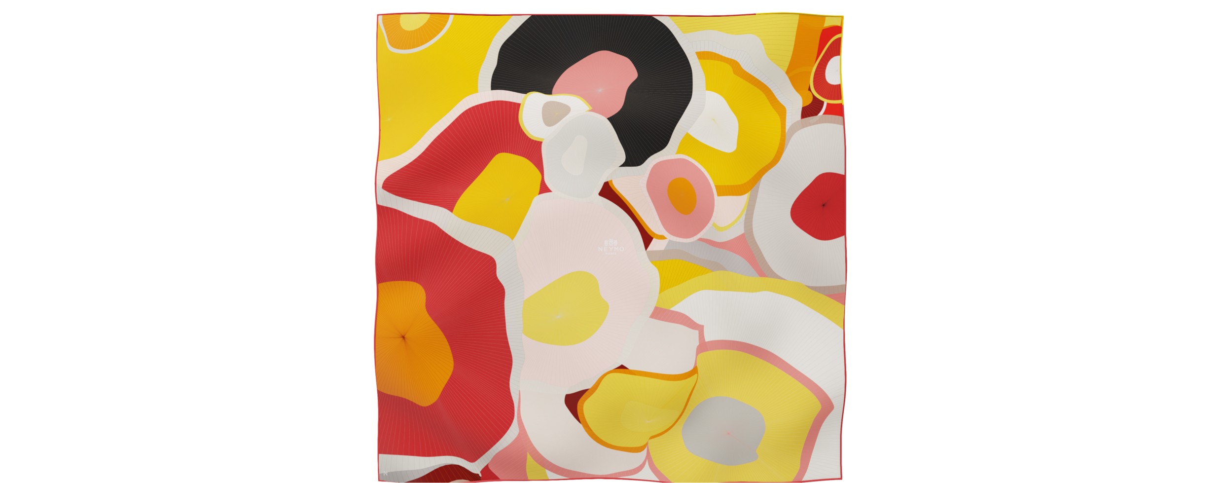 "Les ombrelles" square 90 scarf