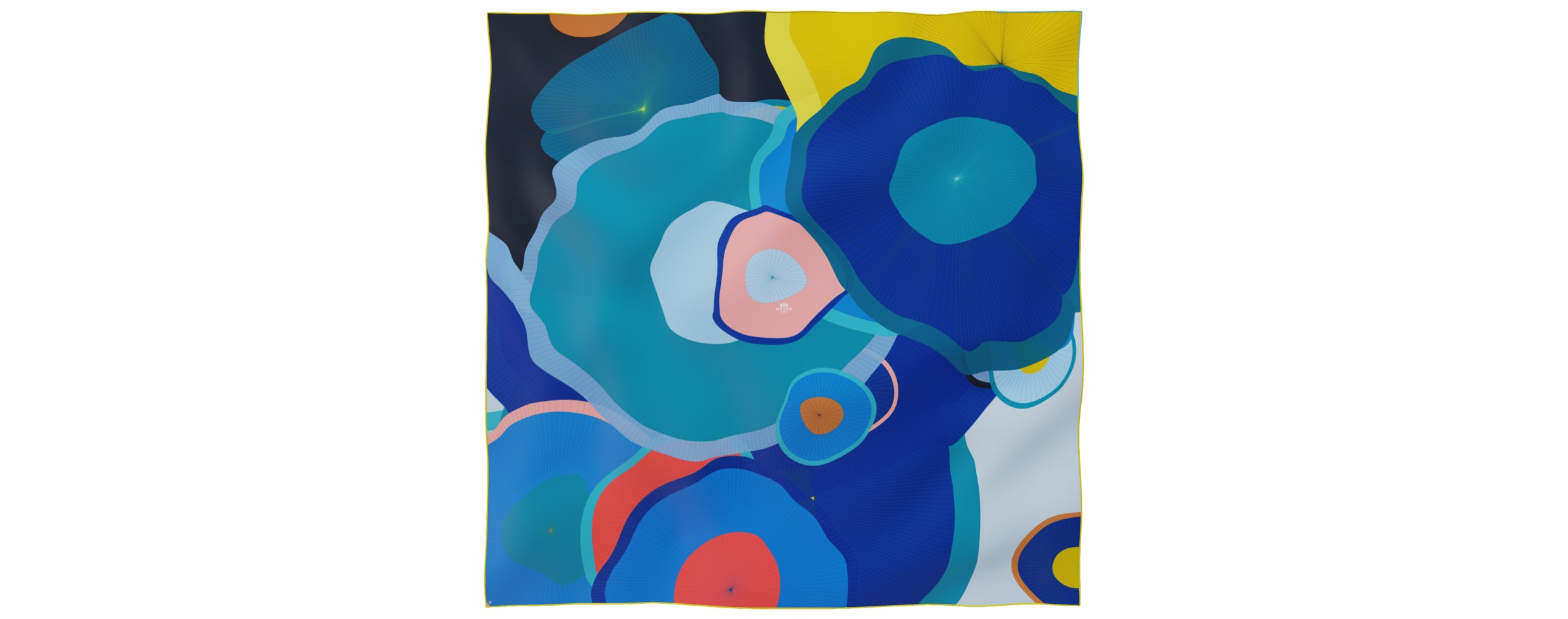 "Les ombrelles" giant square 130 scarf