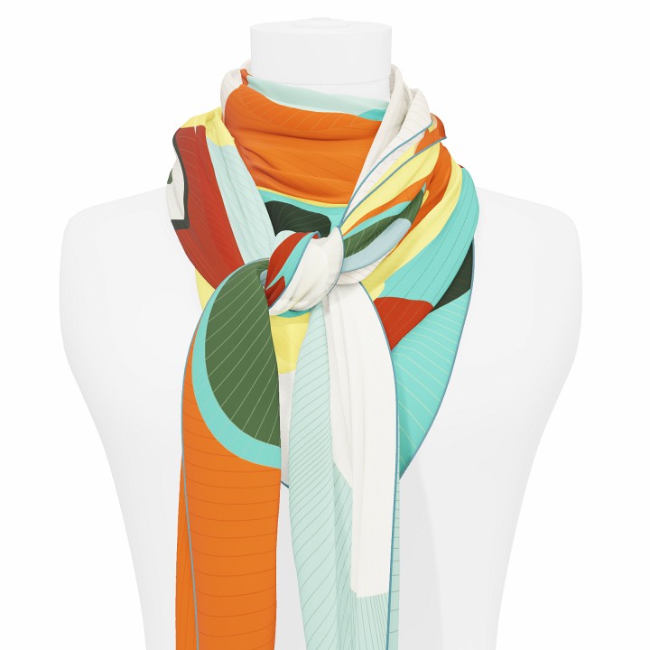 "Les ombrelles" giant square 130 scarf