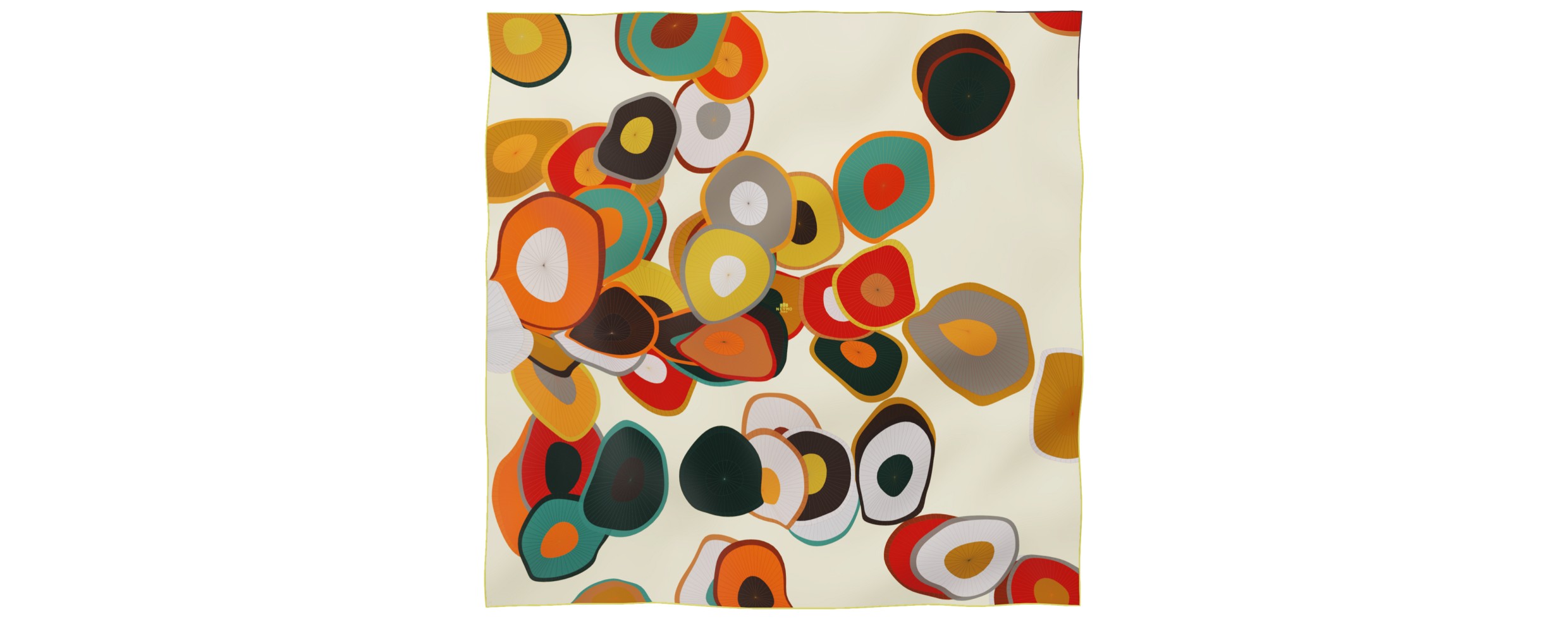 "Les ombrelles" giant square 130 scarf