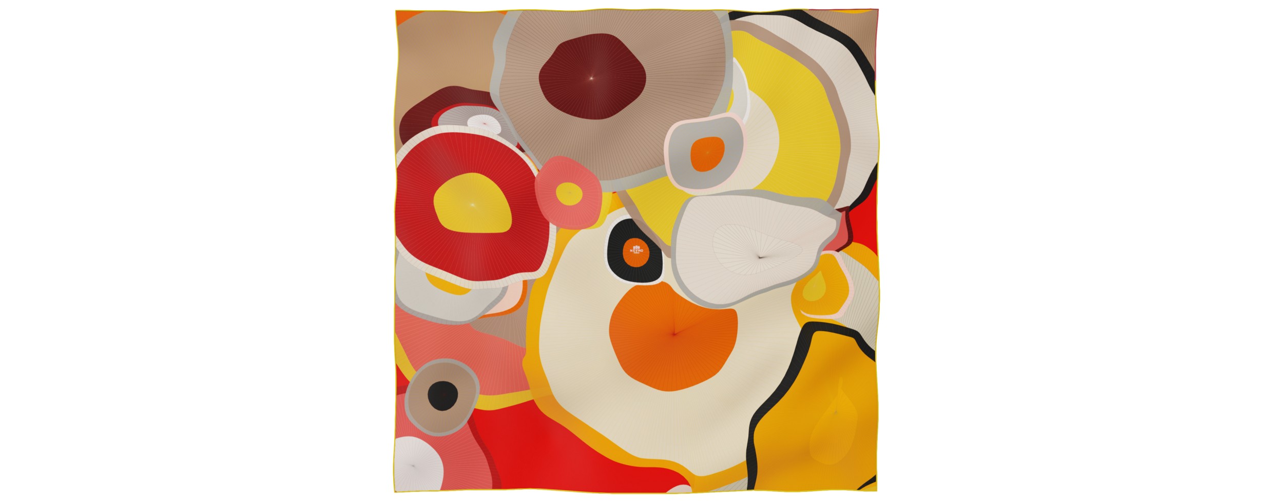 "Les ombrelles" giant square 130 scarf