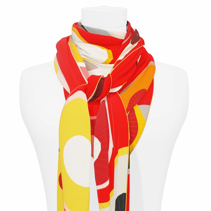 "Les ombrelles" giant square 130 scarf