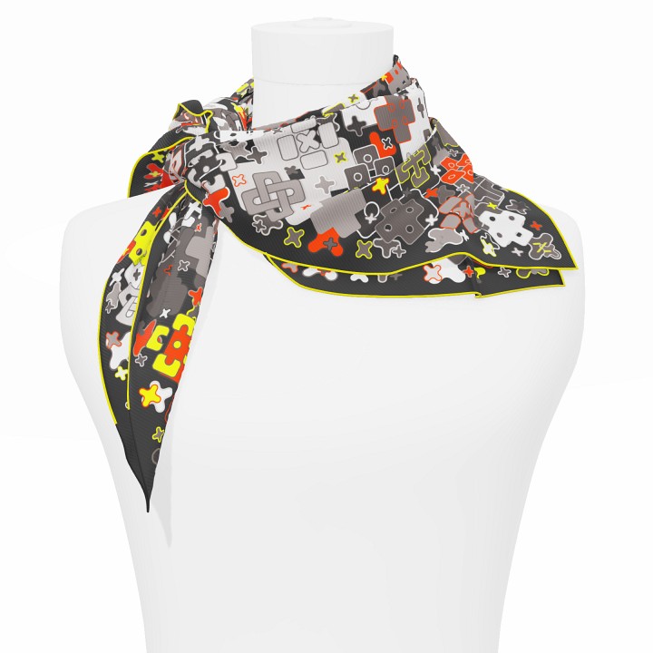 "Criss Cross" square 70 scarf