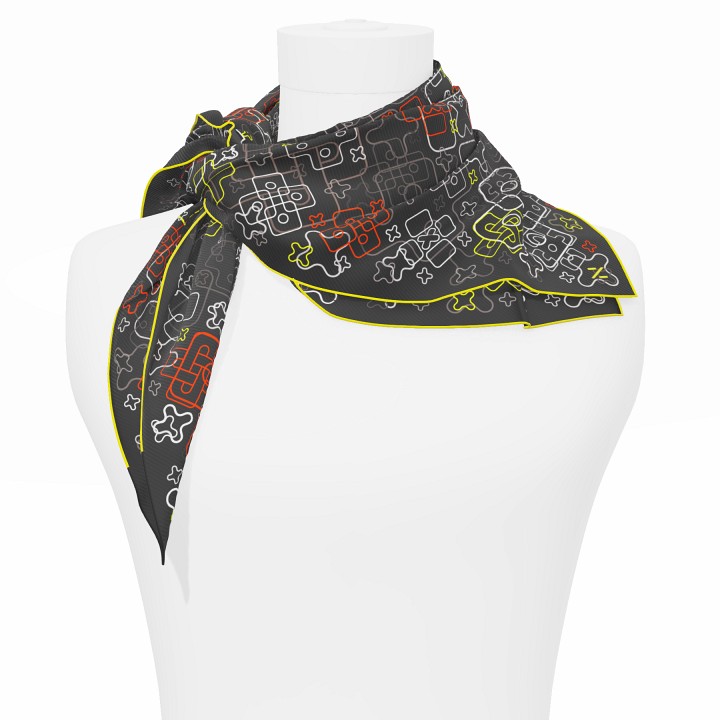 "Criss Cross" square 70 scarf