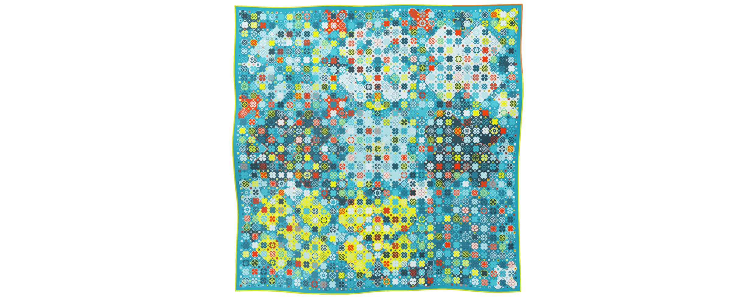 "Criss Cross" square 70 scarf