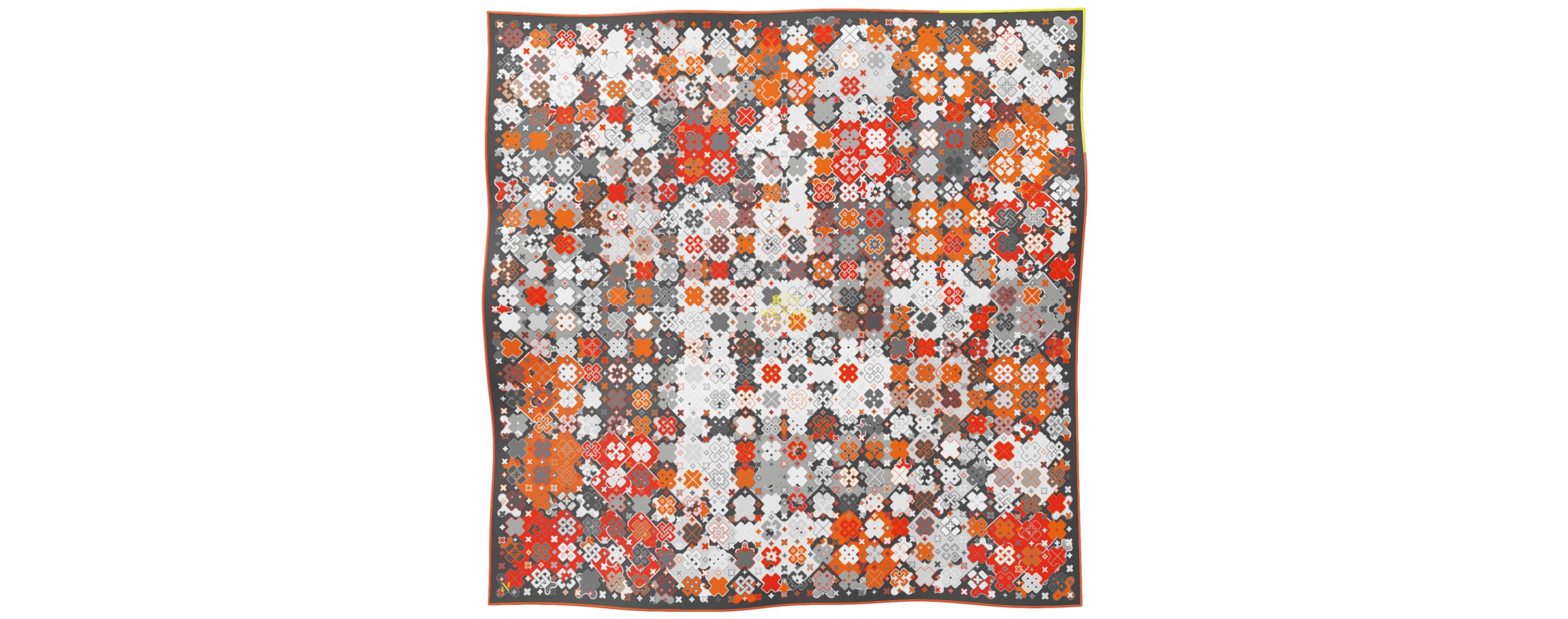 "Criss Cross" square 70 scarf