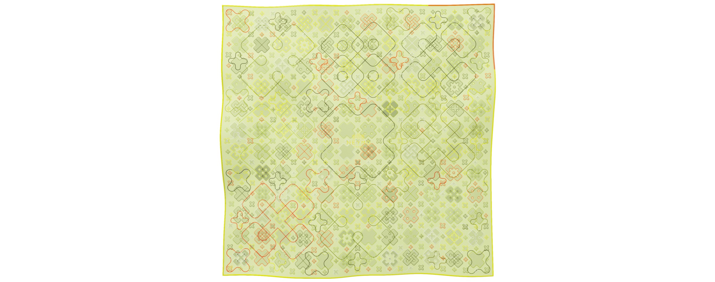 "Criss Cross" square 70 scarf