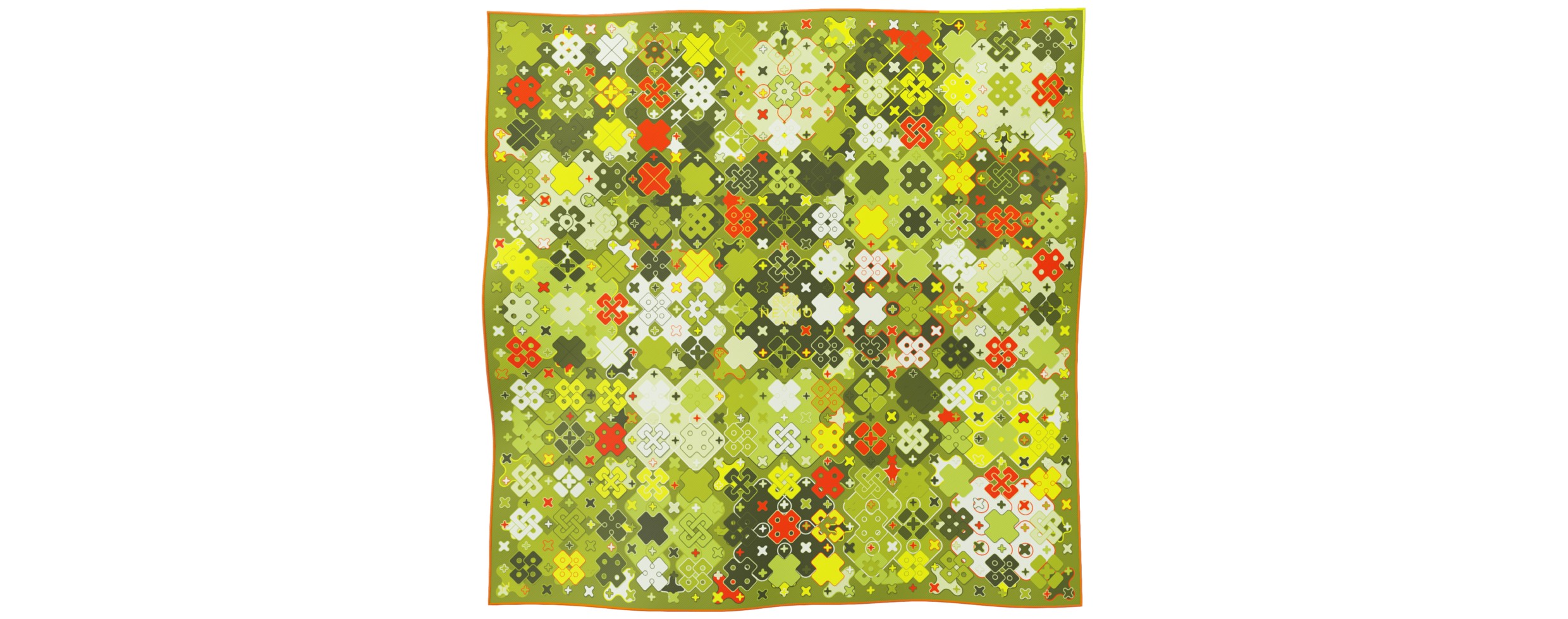 "Criss Cross" square 70 scarf