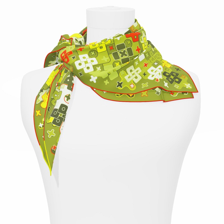 "Criss Cross" square 70 scarf