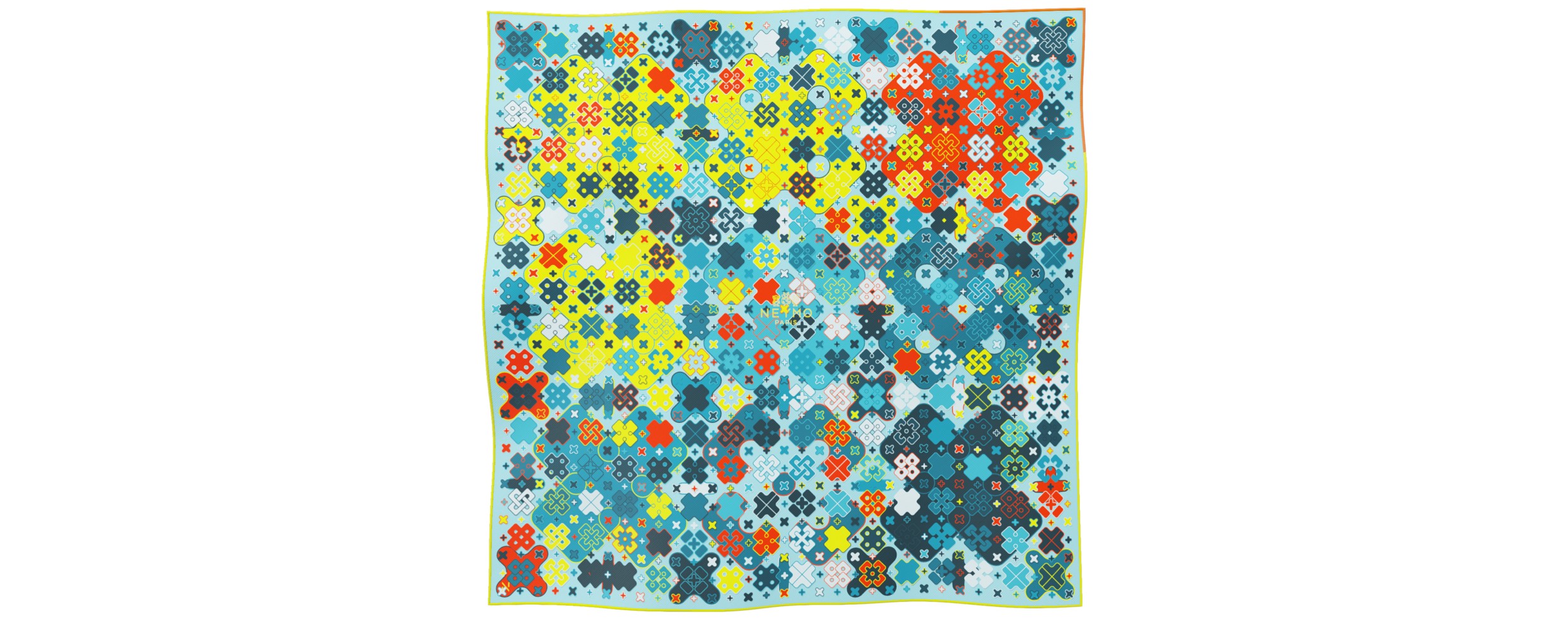 "Criss Cross" square 70 scarf