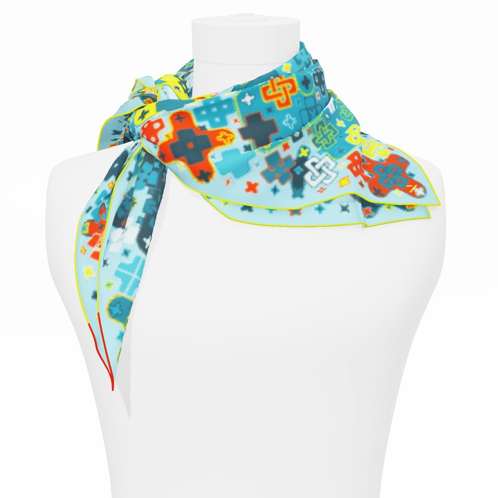 "Criss Cross" square 70 scarf