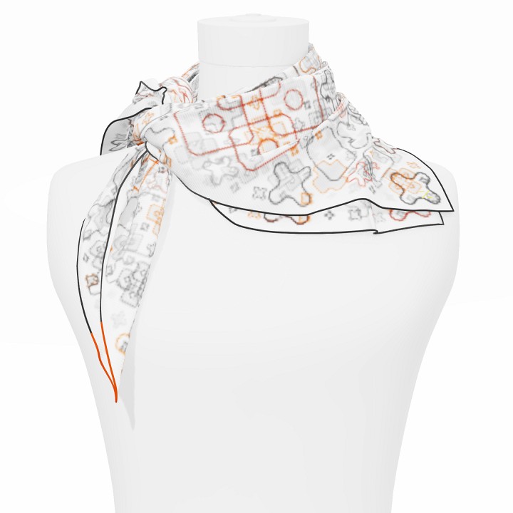 "Criss Cross" square 70 scarf