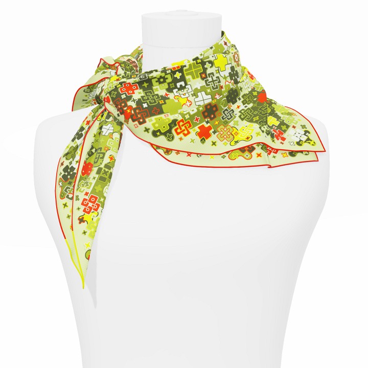 "Criss Cross" square 70 scarf