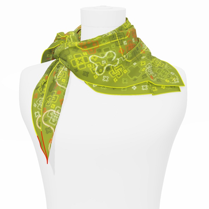 "Criss Cross" square 70 scarf