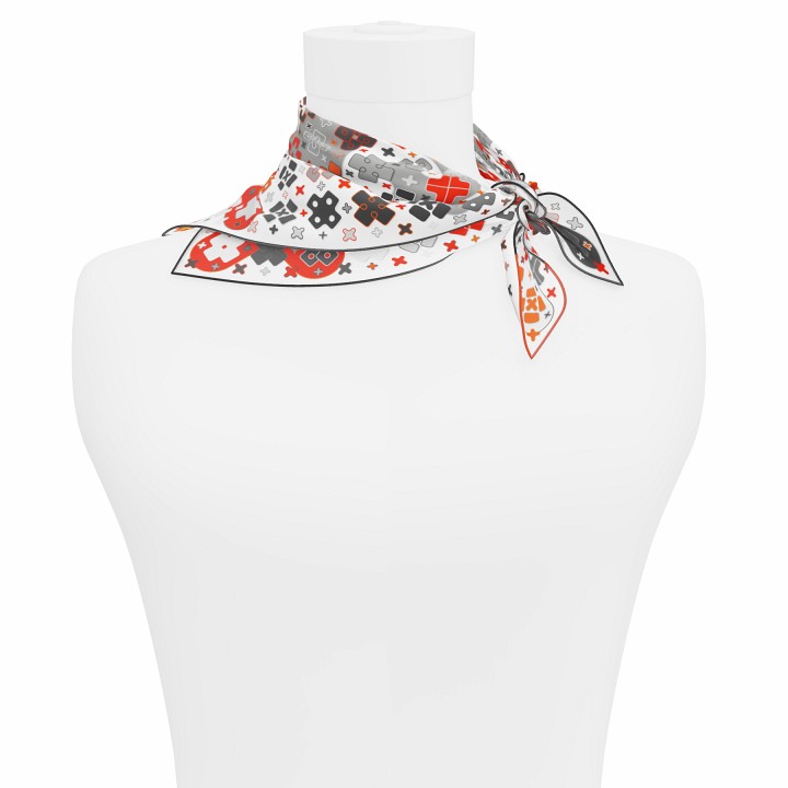 "Criss Cross" square 45 scarf
