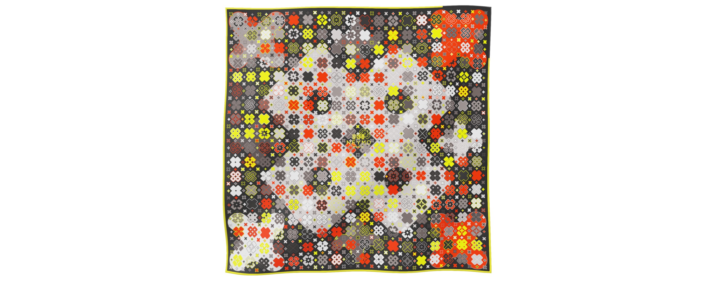 "Criss Cross" square 45 scarf