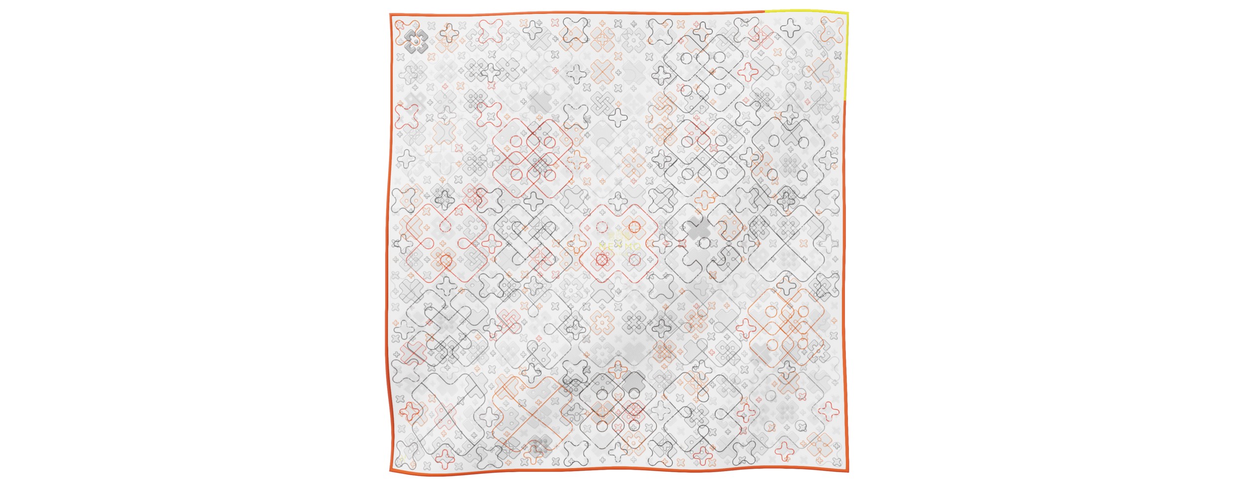 "Criss Cross" square 45 scarf