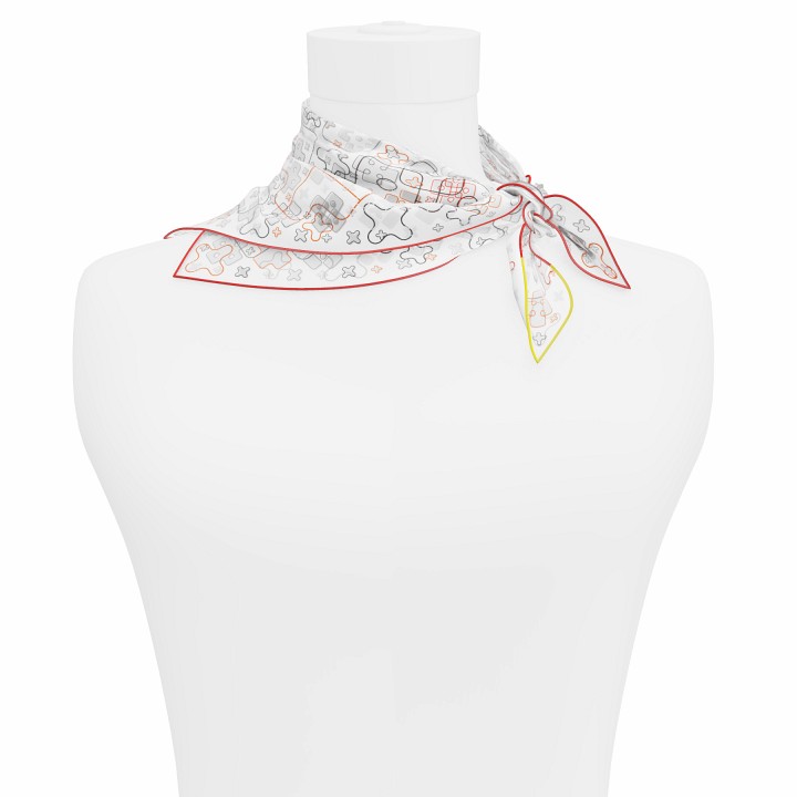 "Criss Cross" square 45 scarf