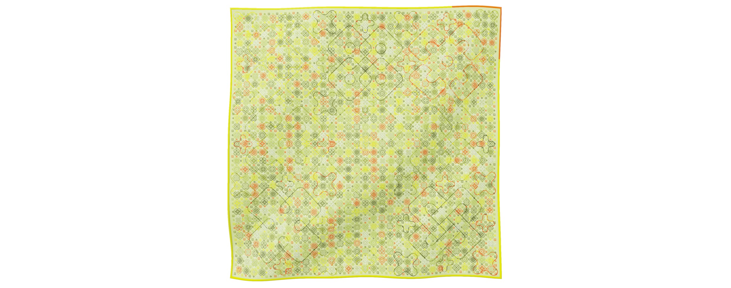"Criss Cross" square 45 scarf