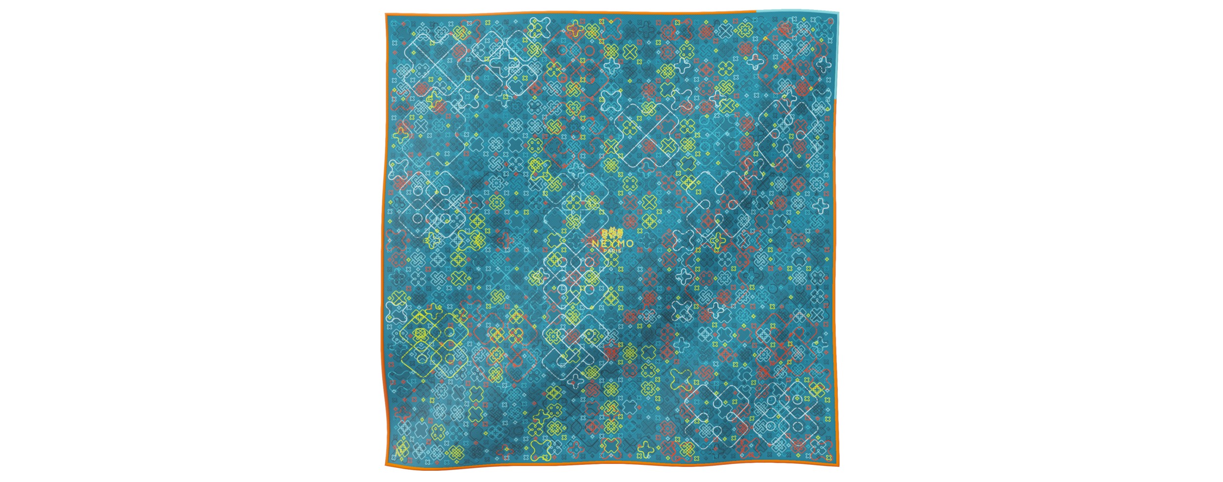 "Criss Cross" square 45 scarf