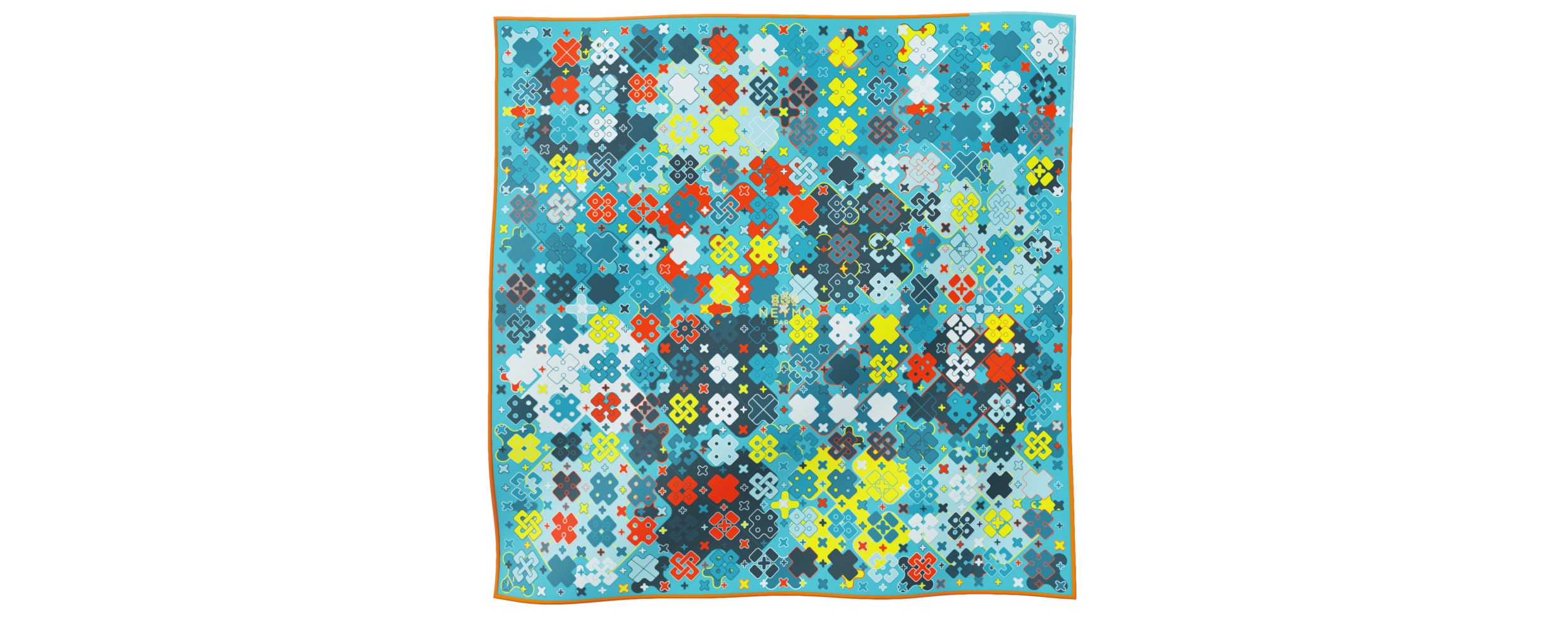 "Criss Cross" square 45 scarf