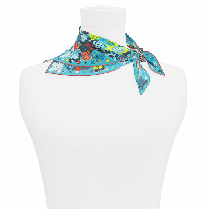 "Criss Cross" square 45 scarf