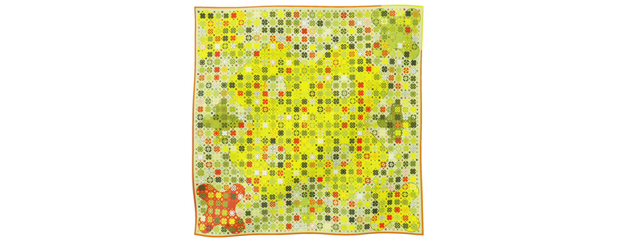 "Criss Cross" square 45 scarf