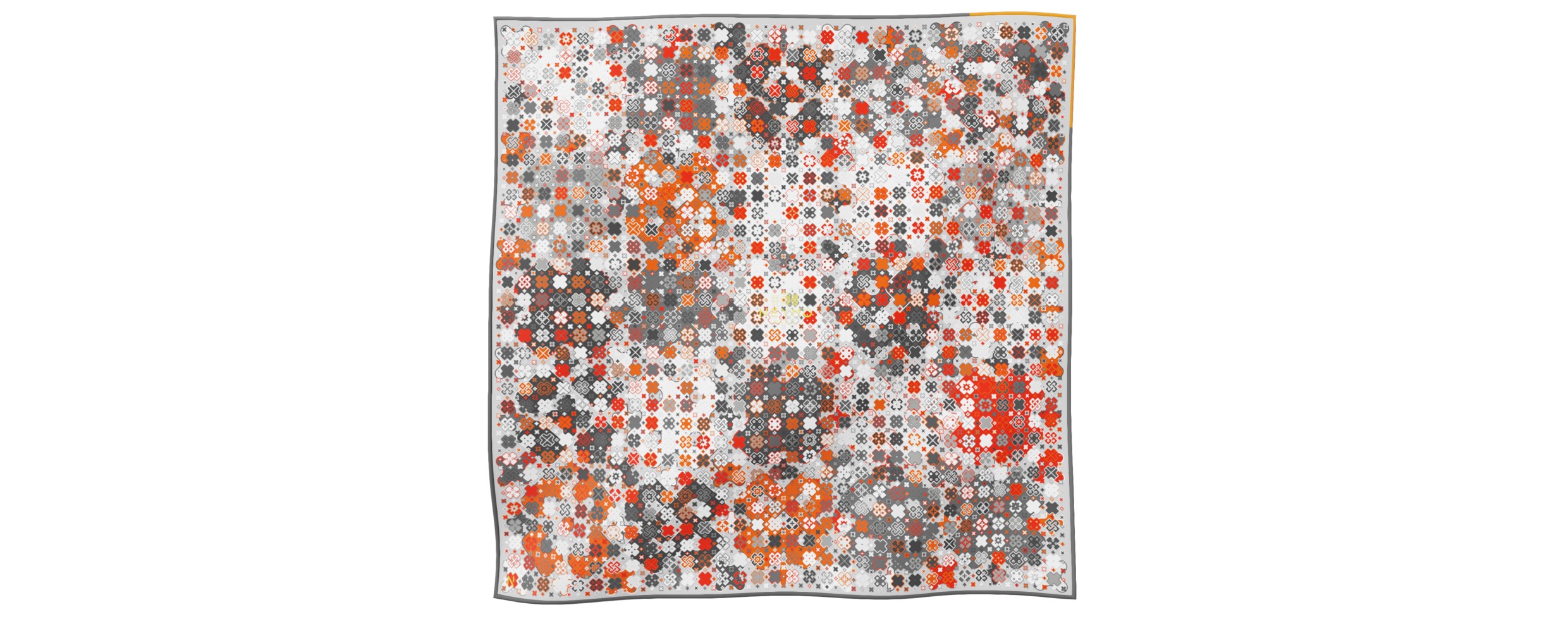 "Criss Cross" square 45 scarf