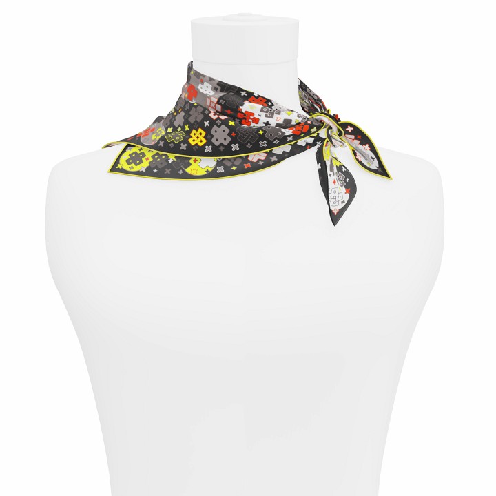 "Criss Cross" square 45 scarf