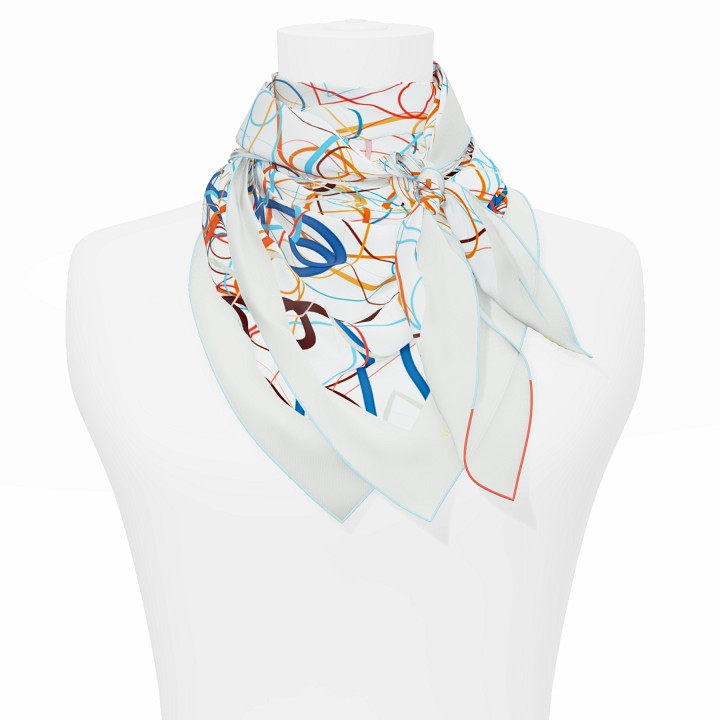 "Whiplash" Square 90 scarf